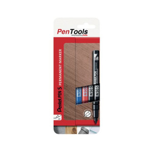 Pentel N50S Permanent Marker Bullet Assorted (Pack of 4) N50S-PRO4ABCEU