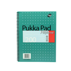 Pukka Pad Square Wirebound Metallic Jotta Notepad 200 Pages A4 (Pack of 3) JM018SQ