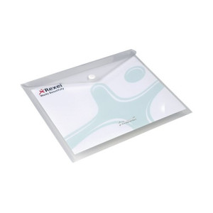 Rexel Ice Popper Wallets Landscape A5 Clear (Pack of 5) 2101658