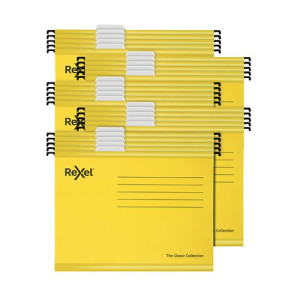 Rexel Classic Suspension Files A4 Yellow (Pack of 25) 2115588