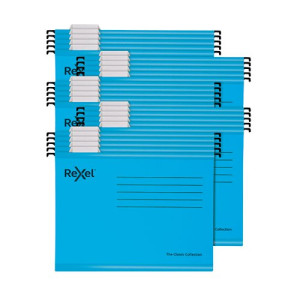 Rexel Classic Suspension Files Foolscap Blue (Pack of 25) 2115590