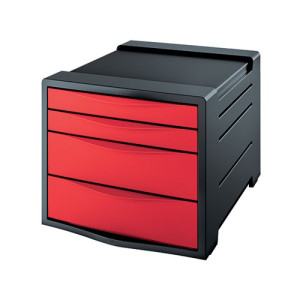 Rexel Choices Drawer Cabinet Red 2115610