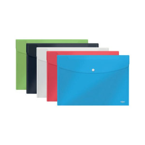 Rexel Choices Popper Wallet A5 Assorted (Pack of 5) 2115673