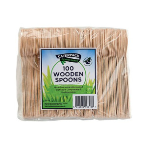Caterpack Enviro Wooden Spoons (Pack of 100) RY10569