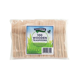Caterpack Enviro Wooden Teaspoons (Pack of 100) RY10570