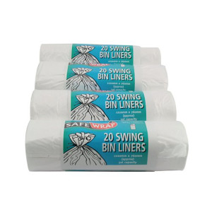 Safewrap Standard Swing Bin Liner White (Pack of 80) 0441