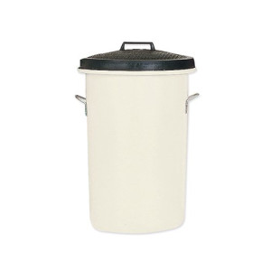 Heavy Duty Coloured Dustbin 85 Litre White (2 handles on base and 1 on lid for easy handling) 311967
