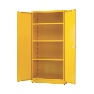Hazardous Substance Storage Cabinet 72x48x18 inch C/W 3 Shelf Yellow 188733