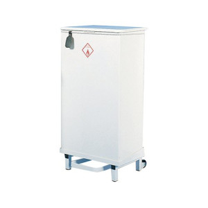 Fire Retardant Sack Holder 64 Litre White Semi-Mobile 330328