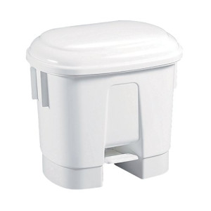 Derby Plastic Pedal Bin 30L White 348020