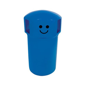 VFM Spacebin Hooded Plastic/Galvinised Liner Face Logo 145L Blu 394242