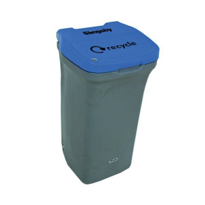 VFM Designer Wheelie Bin Recycling No Lock 90 Litre Blue 415721