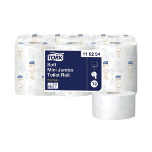 Tork T2 System Mini Jumbo Roll 2-Ply 850 Sheets (Pack of 12) 110254