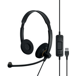 Epos Impact SC 60 USB MI Wired Binaural Headset with Easy Disconnect Black/Silver 1000551