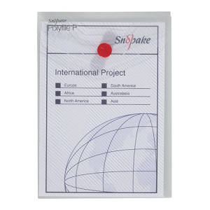 Snopake Polyfile P File Wallet Portrait A6 Clear (Pack of 5) 13293