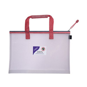 Snopake EVA Mesh High Capacity Project Zippa Bag A4 405x280mm Red 15872