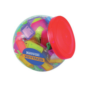 Kevron Plastic Clicktag Key Tag Large Assorted Tub (Pack of 150) ID5AC150