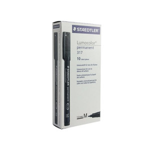 Staedtler Lumocolour Pen Permanent Medium Black (Pack of 10) 317-9