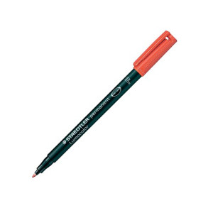 Staedtler Lumocolour Pen Permanent Fine Red (Pack of 10) 318-2
