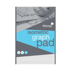 Silvine Graph Pad 5mm Isometric 50 Sheets A4 A4GPISO