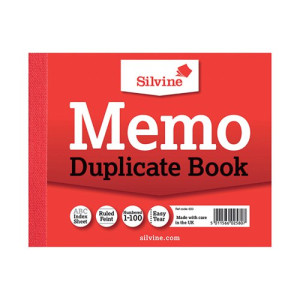 Silvine Duplicate Memo Book 102x127mm (Pack of 12) 603