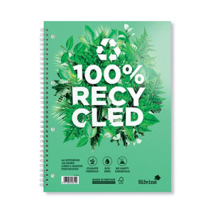 Silvine Premium Recycled Wirebound Notebook A4 (Pack of 5) R102