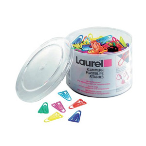 Plastic Paperclips 60mm Assorted (Pack of 75) 126131399