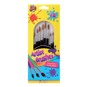Artbox 12 Natural Artist Brushes (Pack of 12) 5126