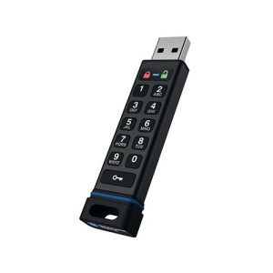 SecureUSB KP Hardware Encrypted USB 3.0 8GB Flash Drive FIPS 140-2 Level 3 Validated SU-KP-BL-8