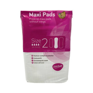 Interlude Maxi Pads Size 2 Packet x20 Pads Pack of 12 6411B