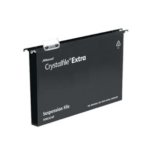 Rexel Crystalfile Extra 30mm Suspension File Black (Pack of 25) 3000081