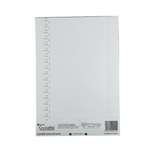 Rexel CrystalFile Lateral 330 Tab Inserts White (Pack of 34) 70676