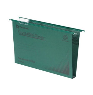 Rexel Crystalfile Classic Suspension File 50mm Green (Pack of 50) 71750