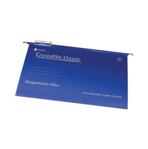 Rexel Crystalfile Classic Suspension File Foolscap Blue (Pack of 50) 78143