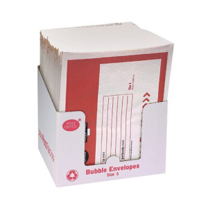 Post Office Postpak Size 5 Bubble Envelopes (Pack of 100) 41640