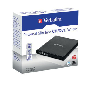 Verbatim Black Mobile DVD Rewriter USB 2.0 (Fully compliant with MDISC archive technology) 98938