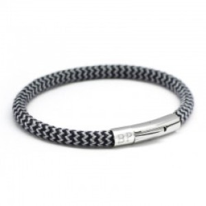 Bracelet homme personnalisé - le voyageur bleu - Acier inoxydable