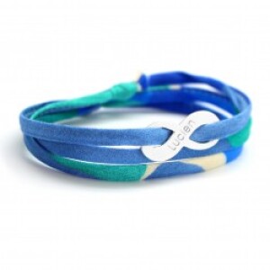 Bracelet personnalisé cordon liberty - infini - Argent