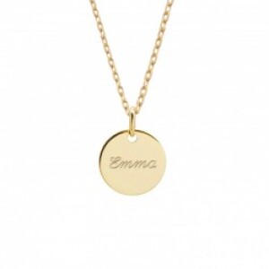 Collier personnalisé - kids médaille - Plaqué or