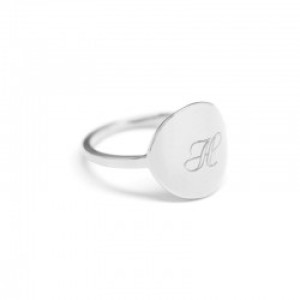 Bague Personnalisée Ronde - Argent