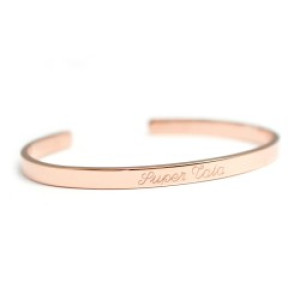 Jonc femme personnalisé - Solo - Plaqué or rose