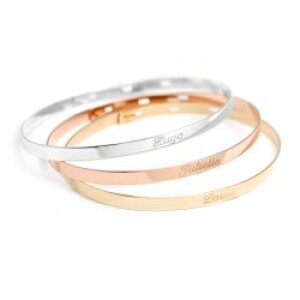 Jonc femme personnalisé - ruban - Trio