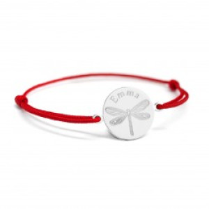 Bracelet cordon - les illustrés - libellule - Argent