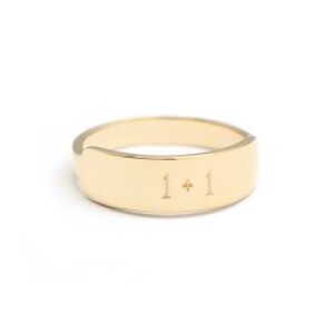 Bague Personnalisée Message Plaqué or