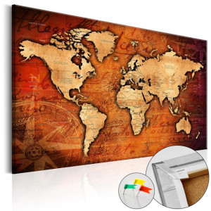Tablou din plută - Amber World [Cork Map]