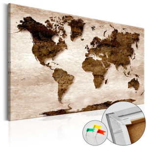 Tablou din plută - The Brown Earth [Cork Map]