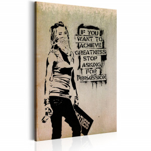 Tablou - Graffiti Slogan by Banksy