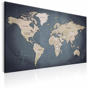 Tablou - World Map: Shades of Grey