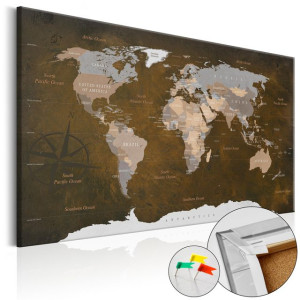 Tablou din plută - Cinnamon Travels [Cork Map]