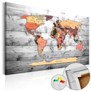 Tablou din plută - Direction World [Cork Map]